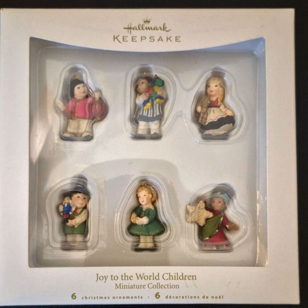 Hallmark Joy to the World Children 6 Miniature Ornaments 2007 Keepsake NIB NOS